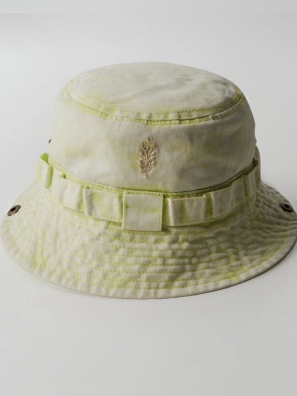 Free people Happy Trails bucket hat in washed lime NWT